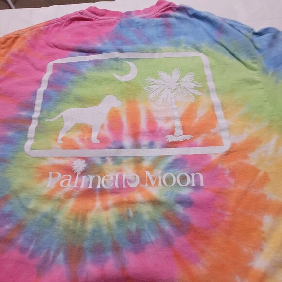 Palmetto Moon Tie Dye T Shirt with Dog, Multi Color Size Large - Picture 7 of 15